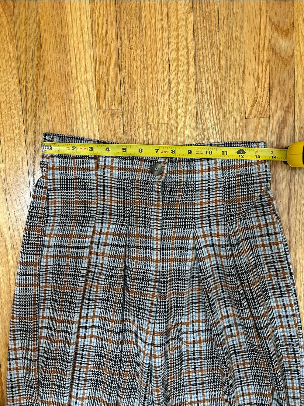 Anthropologie Maeve Wide-Leg Plaid Trousers - Picture 9 of 10